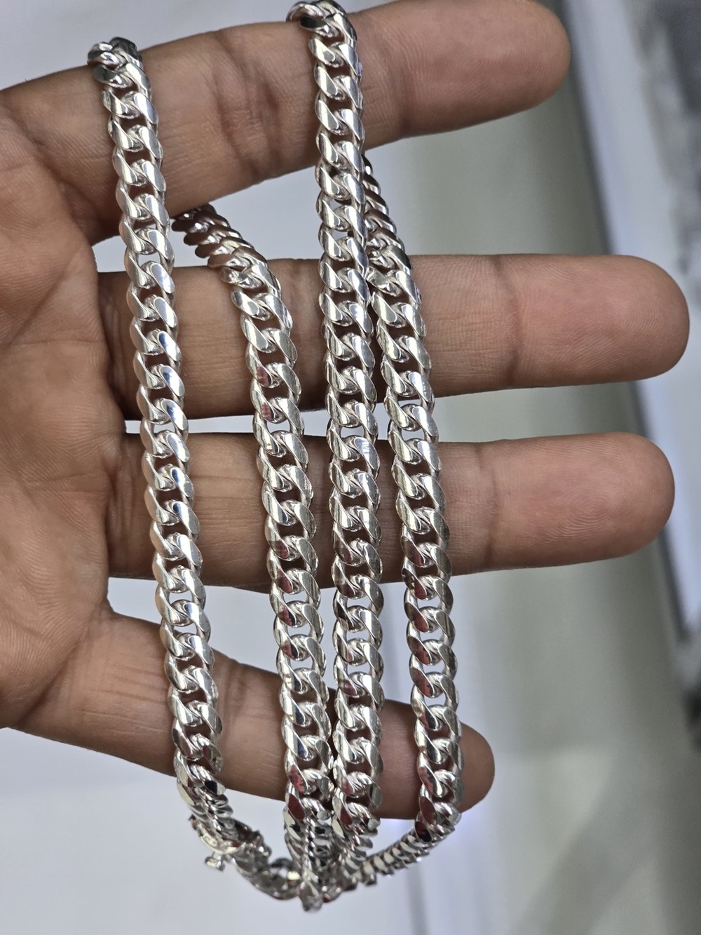 925 Sterling Silver Miami Cuban solid chain 26 inches